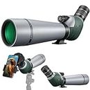 Gosky ED Double Focus Spotting Scope with 20-60x 80mm with Smartphone Adapter, Spotting Scopes with Extra Low Dispersion, Perfect for Bird Watching, Target Shooting, Hunting, Wildlife Scenery