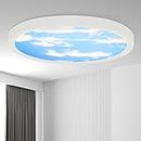 ZMH Plafonnier LED plat - Ø23cm lumière de salle de bains blanc neutre 23W éclairage de plafond rond pour chambre à coucher plafonnier étanche IP44 pour chambre d’enfants cuisine