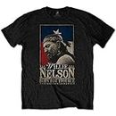 Willie Nelson Men's Born for Trouble Slim Fit T-Shirt Medium Black