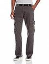 Wrangler Authentics Men’s Twill Relaxed Fit Cargo Pant, Anthracite Twill, 32W x 32L