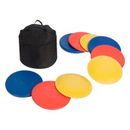 Trademark Innovations Golf Disc Set w/ Carrying Case Solid Wood in Brown | 6 H x 10 W x 10 D in | Wayfair DISCGLF-9PC-CAS