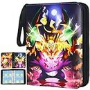 Card Binder for Pokemon Cards Holder, 4 Pockets with 50 Removable Sleeves Fits 400 Cards Collector Book Album, Card Display Storage Carrying Case for TCG…