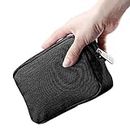 DOB SECHS Waterproof Canvas Mini Travel Makeup Carrying Case Wash Bags Cosmetic Bag Portable Electronics Accessories Organizer Wash Gym Shaving Bag, Black
