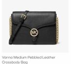 Michael Kors Vanna Medium Pebbled Leather Crossbody Bag