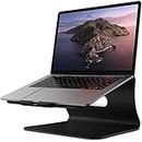 Soporte para Portátil, Soporte Laptop diseñado para Apple MacBook/Ordenadores portátiles,Soporte Ordenadores Portátiles Aluminio,Gris (Patentado) (102S-Black)