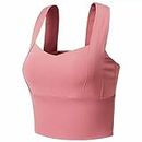 Avittam Lightly Padded Wireless Sports Bra for Women Gym Yoga Running and Fitness (30 to 36) Free Size-Pink