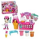 Disney Junior Minnie Mouse Sweets & Treats Shop, 16 Piece Pretend Play Food Set with 3 Modeling Compounds and 6 Inch Minnie Mouse Figure, by Just Play