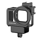 Action Pro Vlogging Plastic Protective Frame Mount Compatible with GoPro Hero 9 10 11 12 Black with Dual Cold Shoe Mount