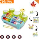 Musical Instruments Toy - Piano Keyboard Xylophone Drum Set - 1-3 Year Old