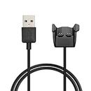 kwmobile USB Cable Charger Compatible with Garmin Vivosmart HR Plus/Approach X40 Cable - Charging Cord for Smart Watch - Black