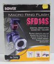 Flash de luz anillo macro de primer plano digital Bower SFD14S se adapta a la cámara Sony (funciona)