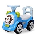 LuvLap Sunny Ride on & Car for Kids with Music & Horn Steering, Push Car for Baby with Backrest, Safety Guard, Under Seat Storage & Big Wheels, Ride on for Kids 1 to 3 Years Upto 25 Kgs (Blue)