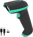 Tera Barcode Scanner Wireless with Battery Level Indicator (2.4Ghz Wireless+USB 2.0 Wired) Rechargeable 1D Barcode Reader USB Handheld Bar Code Scanner, Design Patent: EU008489413, 5100