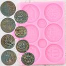 Treasure Coin Silicone Mold DIY Cupcake Topper Decorating Tool Cake Baking Mould