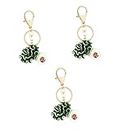 SHERCHPRY 3pcs Cabbage Keychain Accesorios Para Auto Metal Car Keychain Car Auto Accessories Blessings Amulet Keychain Bag Hanging Pendant Bag Keychain Alloy Backpack Bag Pendant