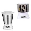 Home & Kitchen & Home Appliances Small Appliance Parts & Accessories Stand Mixer Accessories Suitable For Philips Mixer Grinder [650ML, 350 ML PACKING 2 PCS. ]