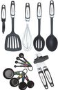 Professional 14-piece Kitchen Tool and Gadget Set in Black