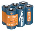 ANSMANN 6x CR123A Lithium Fotobatterie 3V - 6 Stück Photo Batterie CR17335 CR123