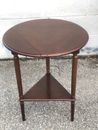 Vintage Bombay Company Triple Drop-Leaf Wooden Table Triangle or Round Display