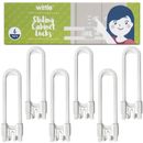 Wittle Sliding Child Safety Cabinet Locks (6 Pack) | Baby Proof Cabinet Locks