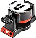 Disney Mickey Mouse MIC-62 Double Flip Waffle Maker, 8"D x 14"W x 8"H, Black, Red