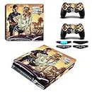Graphixdesign Theme 3M Skin Sticker Cover for PS4 Slim Console and 2 Controller Decal Cover+ 4 Led bar Decal Sticker