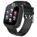 Kids Phone Smartwatch with Games & MP3 Player - 1.54 inch Touch Screen Watch Phone Need 2G SIM to Call Music Player Game Funny Camera Alarm Clock Children School Gift for Boys Girls(X9 Black)