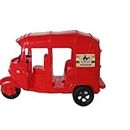 sipsoft Amazing Pull Back CNG Plastic auto Rickshaw Toy for Kids. Toy Gift for Boys 3+ Years (RED Color)