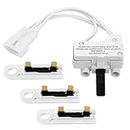 3406107 Dryer Door Switch Replacement Part Compatible with Whirlpool Kenmore Maytag to Replace 3406109 3405100 3405101 3406100 3406101, with 3pcs 3392519 Dryer Thermal Fuses for Whirlpool