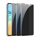 [3 Pack] Privacy Screen Protector for iPhone 11/iPhone XR Anti-Spy Tempered Glass Film Upgrade 9H Hardness Case Friendly Easy Installation Bubble Free 3D Touch Support [6.1 inch]