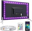 Nexlux LED Lights for TV 60-70 Inch,14.7ft TV Light Strip Quickly Install Simple APP Controlled for Large Size TV/Monitor Backlight DIY Colors TV LED for Gaming Lights，Ambient Lighting Kit