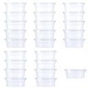 Homiliky Slime Storage Containers 24 Pack, Reusable Leakproof Clear Plastic Foam Ball Storage Cups Storage Jars Containers with Lids Slime Pots Tubs