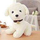 Babique Dog Sitting Plush Soft Toy Cute Kids Animal Home Decor Boys/Girls White (25 cm)
