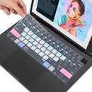 Macbook Adobe Photoshop Shortcut Keyboard Cover for 2023-2021 M3/M2/M1 MacBook Pro 14" 16" A2918 A2992 A2442 A2991 A2779 A2485 A2780, 2023 M2 MacBook Air 15.3", 2022 M2 MacBook Air 13.6" Keyboard Skin