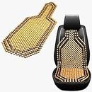 Vahan Expo Car Seat Cover Wooden Beads Seat Cover Fitted for Grand i10 (2013) Acupressure Seat Cover Beige in Color