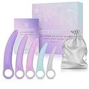 Ecoblossom Silicone Dilator Set - The Most Comfortable Dilators for Women with Pain - Pelvic Floor Trainer, Stretcher, and Expander (Curved, Sizes 1-5)
