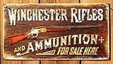 Winchester Rifles & Ammunition Munition Ad Munition Gun Vintage Look Retro Style Metall Blechschild 20,3 x 30,5 cm