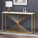 The Craft House Console Table Nordic Home Living Room Porch Table Hotel Apartment Entrance Wall Shelf Display Porch Table (Color : Gold) (Metal)
