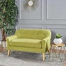 Tha Cozy Couch Erin - Solid Wood Loveseat Two Seater Sofa (Standard, Green)