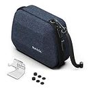 Skull & Co. Carrying Case Bundle for All Controllers (PS4/Nintendo Switch Pro Controller) with Thumb Grips Kits- Denim