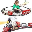 deAO Christmas Train Set with Light & Sounds, Smoke Effect, Christmas Tree Train Set Around the Tree, Electric Train Sets for Kids, Toy Train Set, Train Set Under Christmas Tree, Christmas Train.