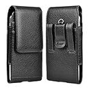 Takfox Phone Holster for Samsung Galaxy S23 Ultra S24 Plus S23 FE S22 S21 S10 A04s A03s A15 A14 A13 A12 A42 A32 A54 A23 5G,Note 20/10 J7 Leather Cell Phone Carrying Case Belt Clip Pouch Holder,Black