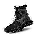 Hello MrLin Men's Running Shoes Non Slip Athletic Tennis Walking Blade Type Sneakers Hip Hop, Black&white, 6.5
