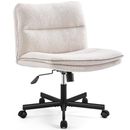  Armless Office Desk Chair with Wheels Faux Fur Vanity Mid Furry With Wheels