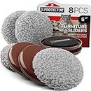 Furniture Sliders X-PROTECTOR - Multi-Surface Sliders for Carpet - Furniture Movers Hardwood Floors - Best 4-Pack 5” Heavy Moving Pads and 4 Hardwood Socks - Move Your Furniture Easy ON Any Surface!
