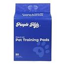 Purple Tails Pet Training Pads – 8 Layers Super-Absorbent Pee Pads Dog – Leakproof Dog Pee Pad 50pcs Set – Puppy Pads for Indoor House Training – Large Dog Pee Pads – 23.6" x 23.6" (23.6"x23.6", 50)