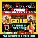 🔥DIABLO 4 GOLD SEASON 4✨EXTRA 30% FREE$✨1-5000 MILLION✨D4 DURIEL LEVEL CARRY S4