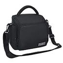 Shoulder Camera Bag Cwatcun Water Resistant Sling Camera Bag for Nikon Canon Sony Pentax Olympus Panasonic Samsung & Many More SLR DSLR and Photography Accessories (Large, 1.0 Black)