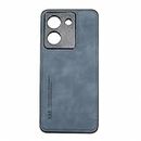 Kepuch Silklike Case for Vivo Y36 4G - Cover Bumper Built-in Metal Plate for Vivo Y36 4G - Blue