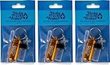 Catholic Holy Water Bottles with Eyedropper, Bulk Set of 3 Kits, Small Empty Glass Container Vial with Gold Screw Top Metal Keychain Holder & Crucifix Cross Pendant, Botellas Para Agua Bendita